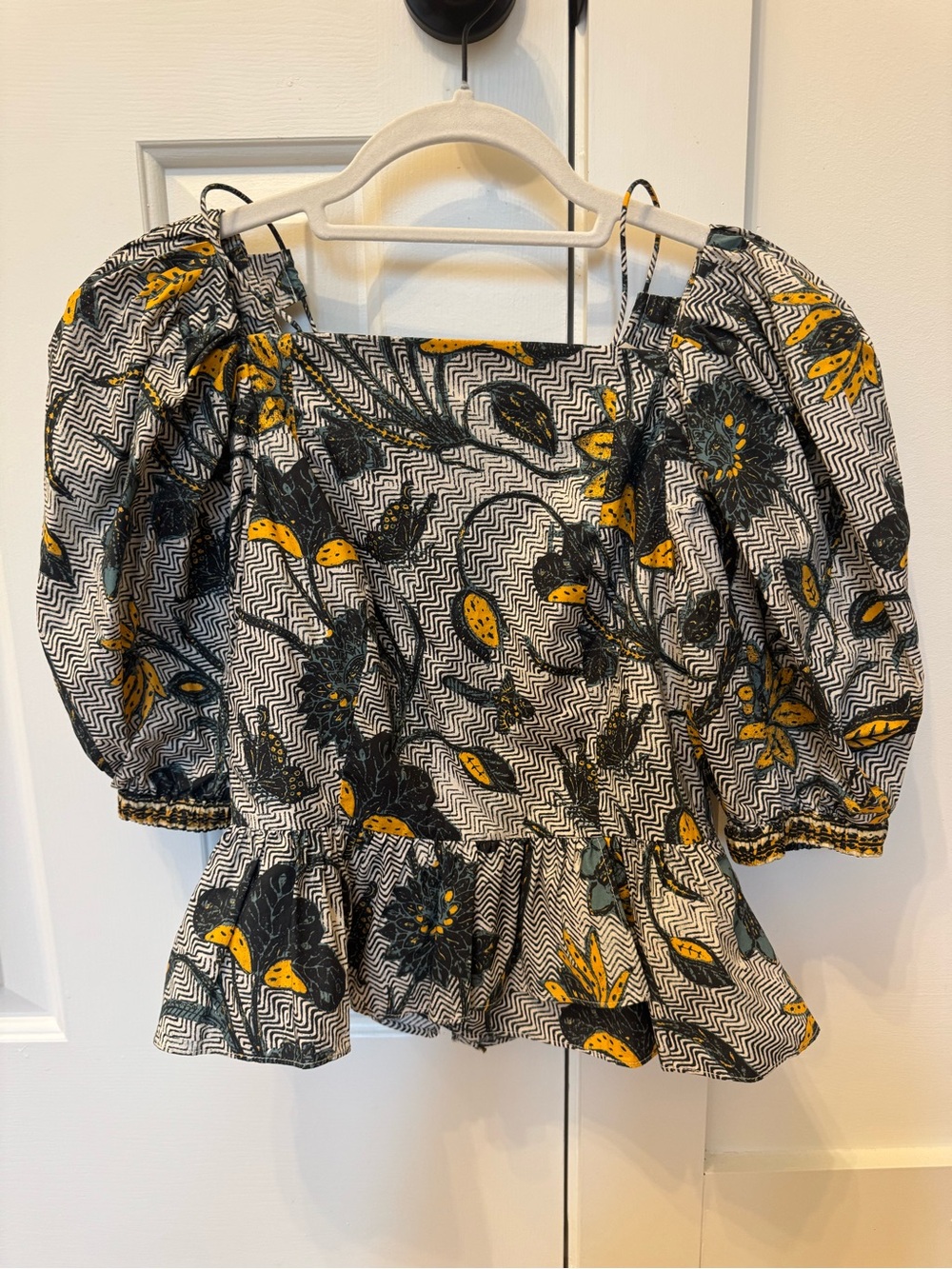 Ulla Johnson Carlotta Blouse Set in Portofino Botanical Print - Picture 8 of 15